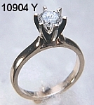 10904 14kt yellow gold flat bridged engagement ring
