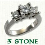 3 Stone Diamond Engagement Rings