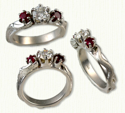 Diamond dragon wedding ring