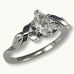 #10: 14kt white gold Alexandra Engagement Mounting set with a 0.64ct oval cut diamond