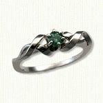 #11: 14kt white gold Alexandra Engagement Ring set with a 0.20ct Round Green Diamond