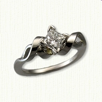 #12: Platinum Alexandra Engagement Ring set with a .60ct Princess Cut Diamond