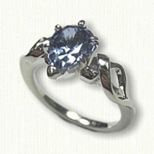 #13: 14kt white gold Alexandra Style Engagement Ring set with a 1.50 ct Pear Shaped Sapphire