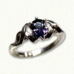 #2: 14kt white gold Alexandra set with a Pear Shaped Amethyst