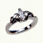 4: 14kt white gold Alexandra set with 0.48ct marquise cut diamond