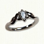 #5: 14kt white gold Alexandra with pear shaped diamond