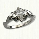 #7: 14kt white gold Alexandra with 0.71ct pear shaped diamond