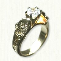 Custom zodiac engagement ring - scorpio