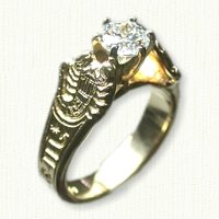 Custom zodiac engagement ring - scorpio