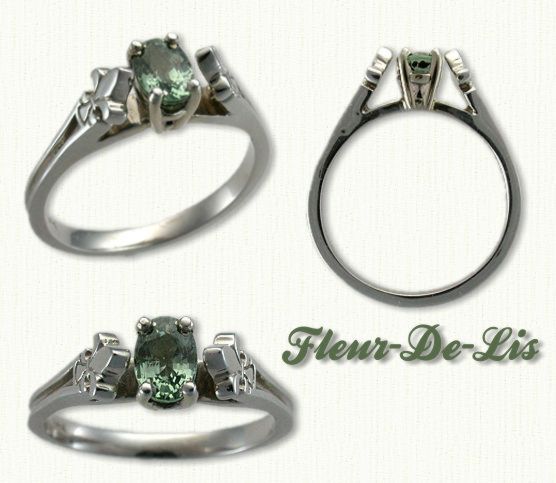 fleur de lis wedding rings