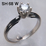 SH68 14kt white gold stepped engagement ring