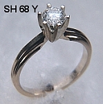 SH68 14kt yellow gold stepped engagement ring